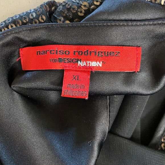 Narciso Rodriguez for Design Nation Dress Womens Extra Large Black Sequin Career - Picture 3 of 14